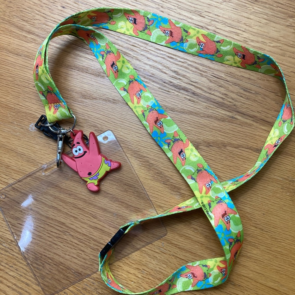 Patrick Spongebob Squarepants Lanyard ID Card Holder Hot Topic
